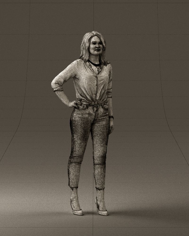 Woman in the red shoes 0404 3D model_5