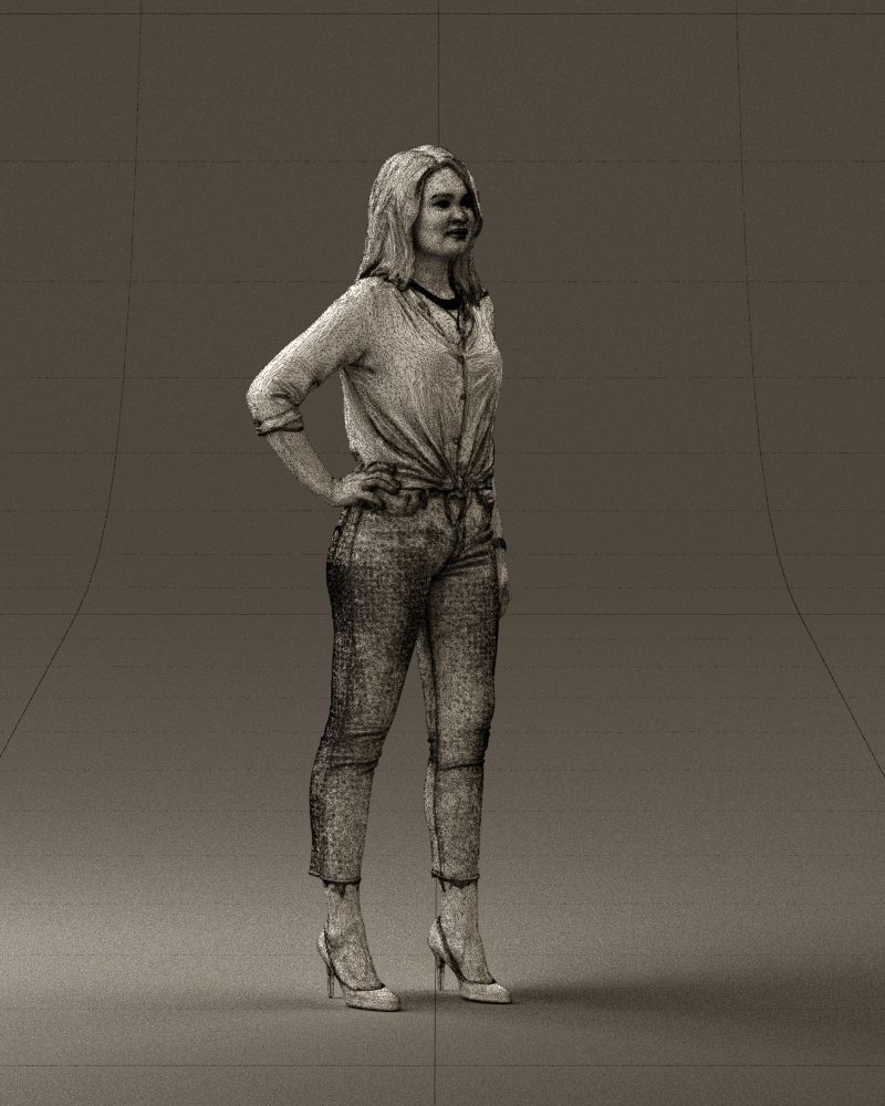 Woman in the red shoes 0404 3D model_8