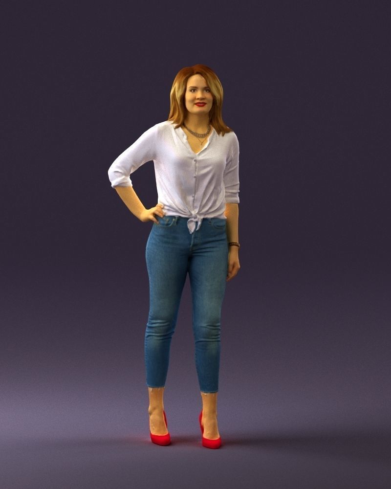 Woman in the red shoes 0404 3D model_33