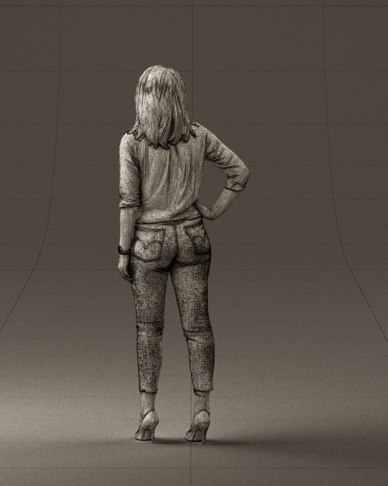 Woman in the red shoes 0404 3D model_20