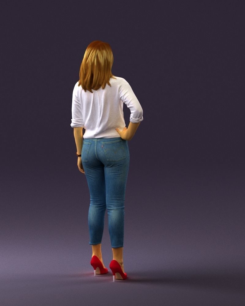 Woman in the red shoes 0404 3D model_15