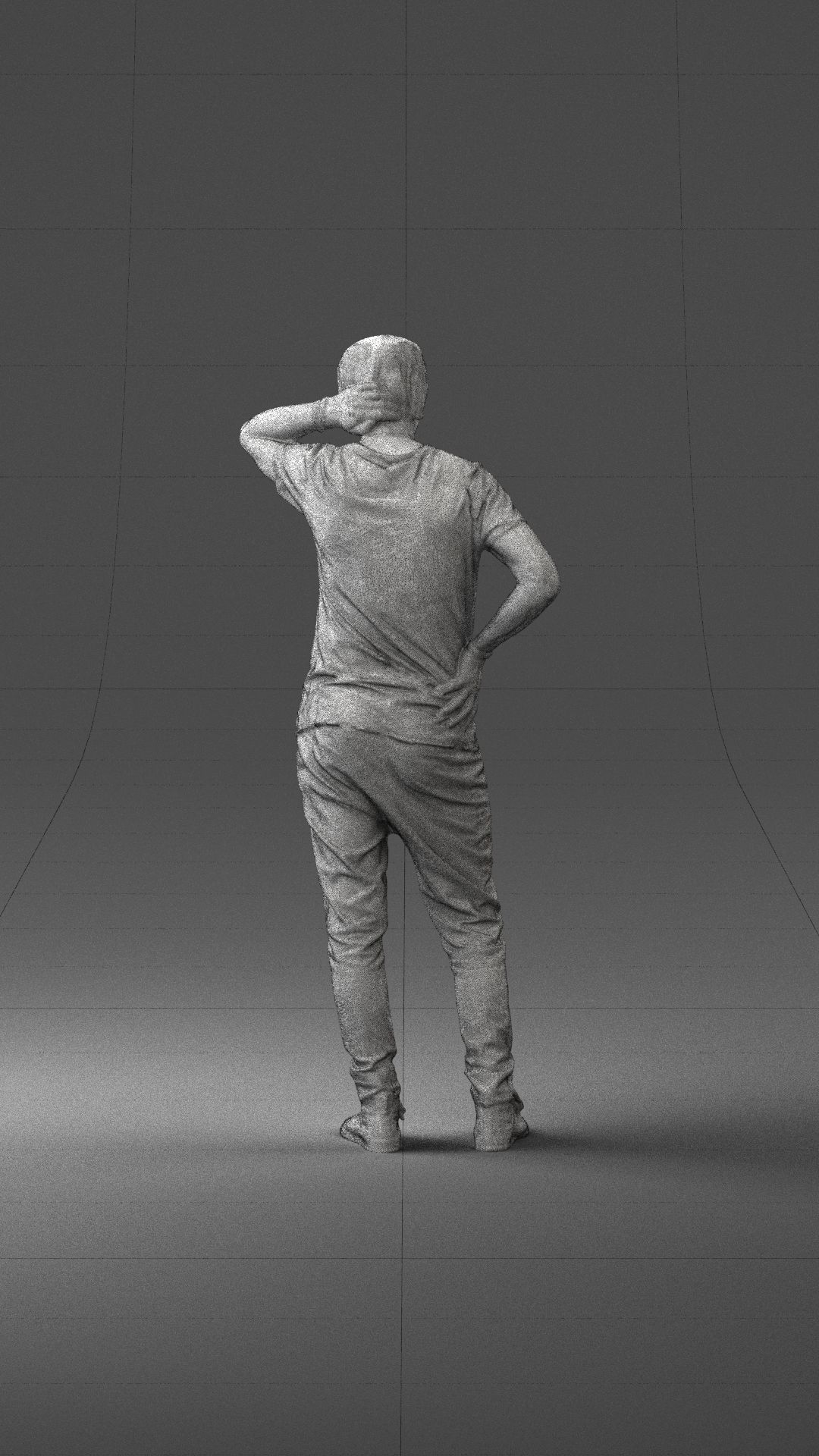 Man in a thoughtful pose 0337 3D model_20