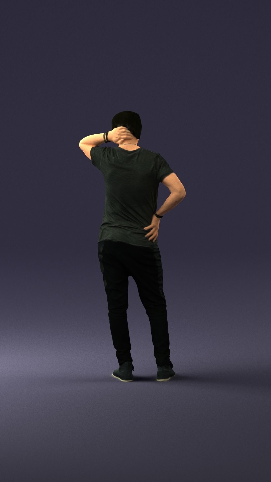 Man in a thoughtful pose 0337 3D model_18