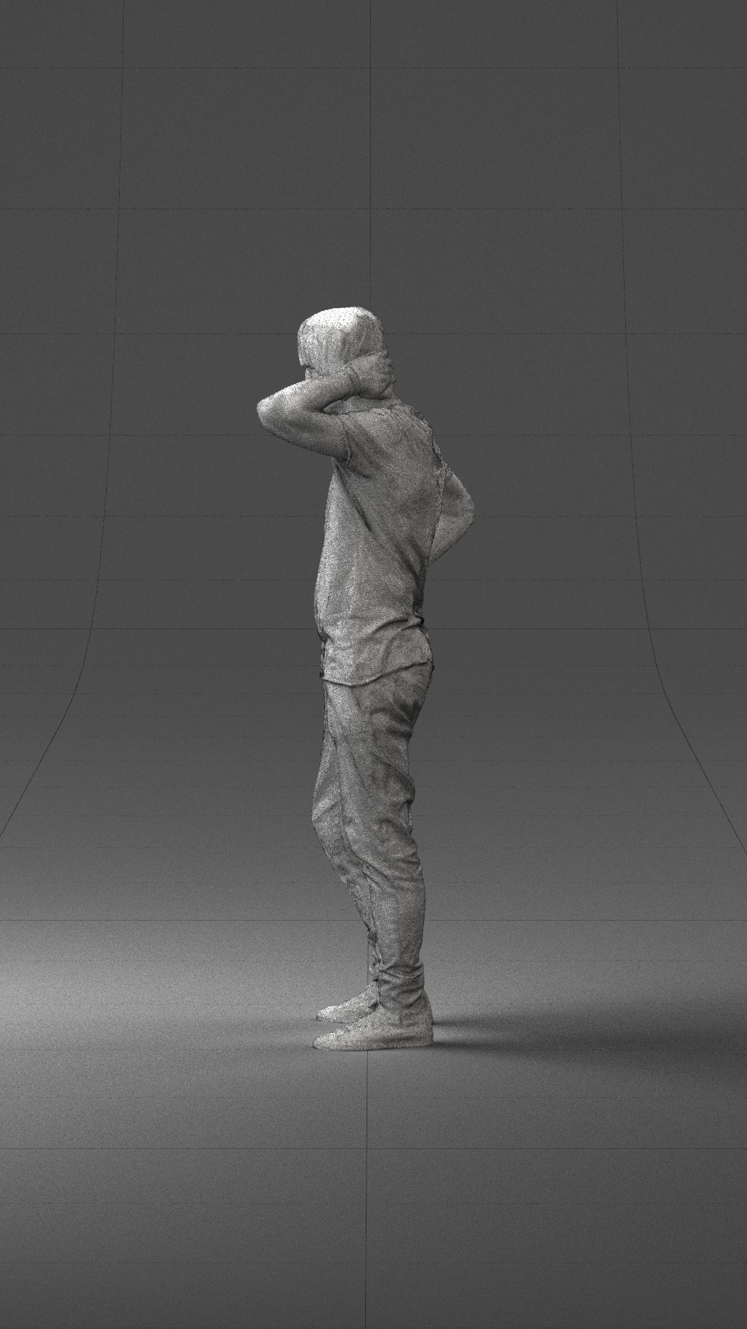 Man in a thoughtful pose 0337 3D model_26