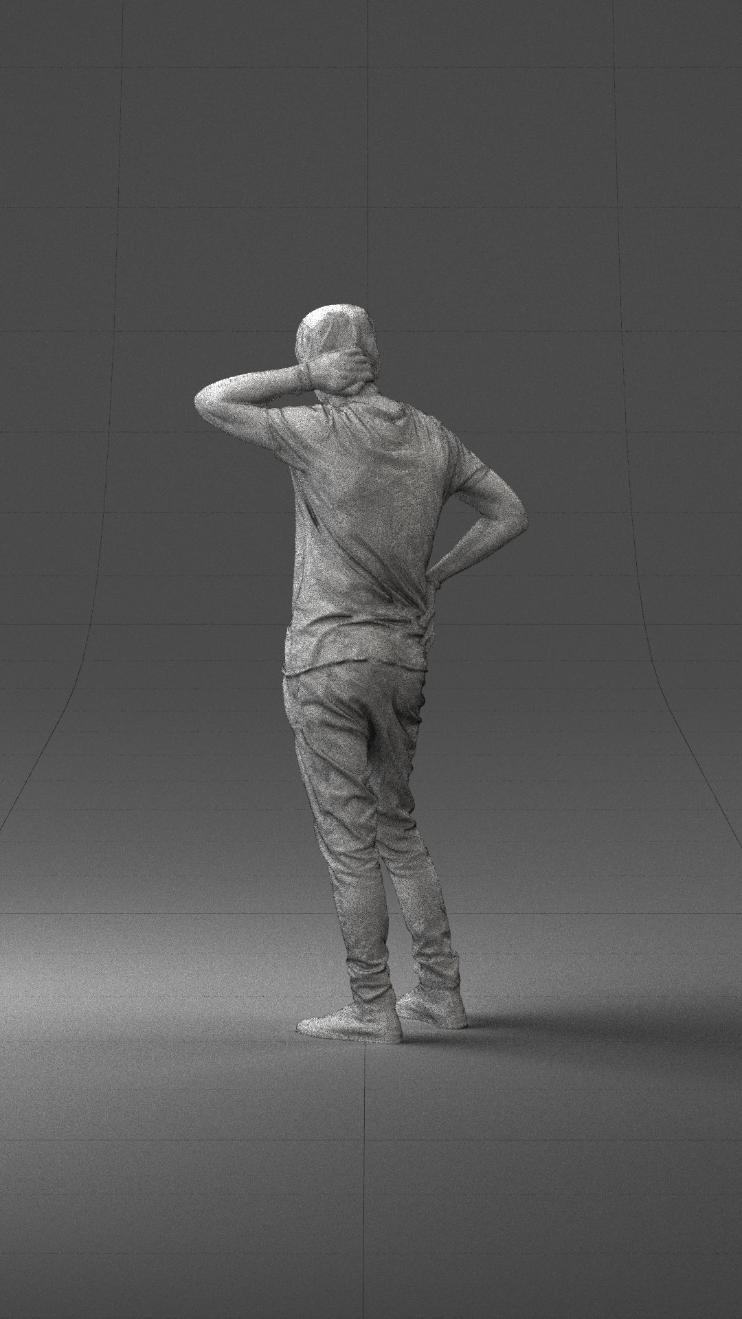 Man in a thoughtful pose 0337 3D model_23