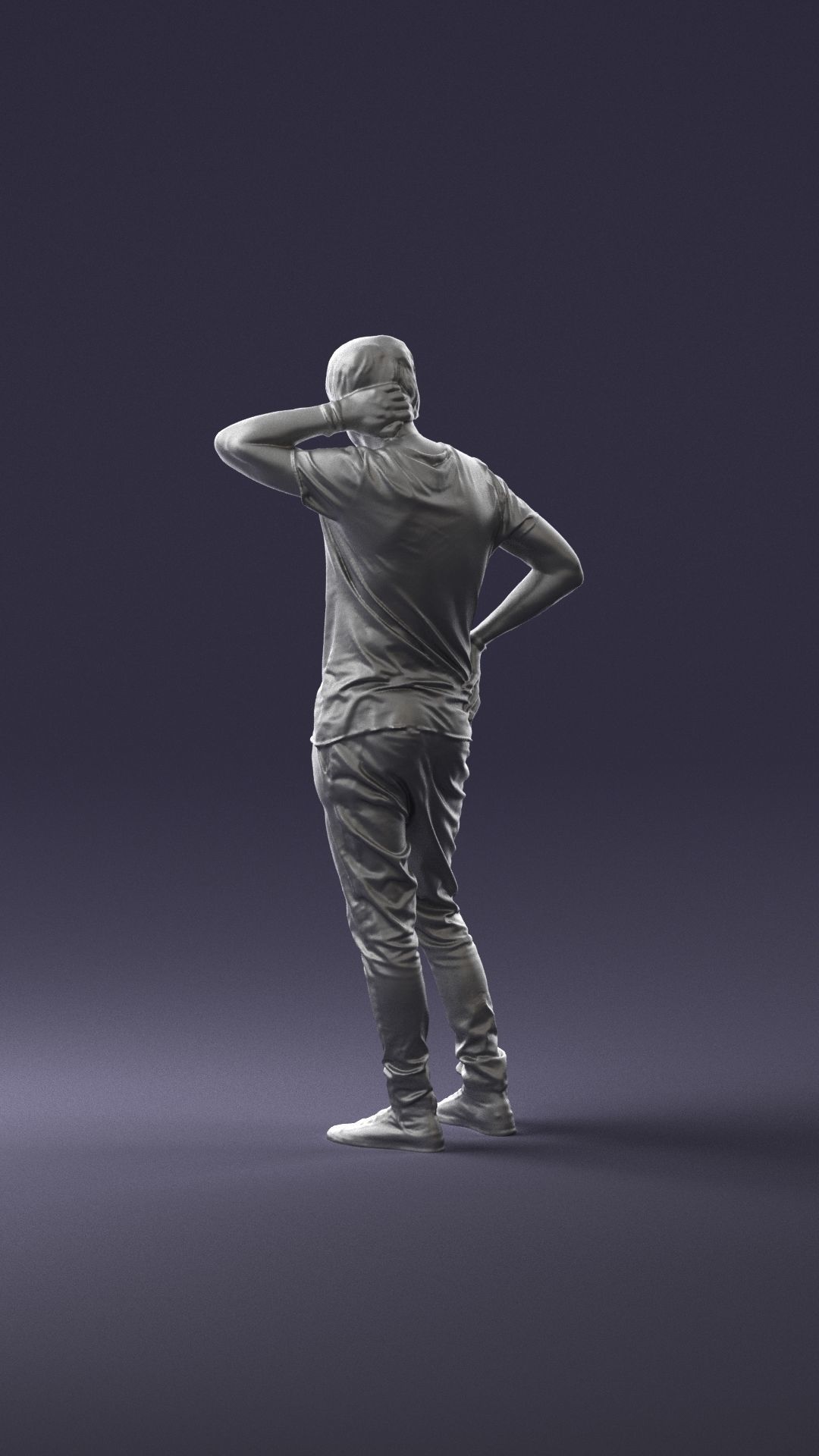 Man in a thoughtful pose 0337 3D model_22