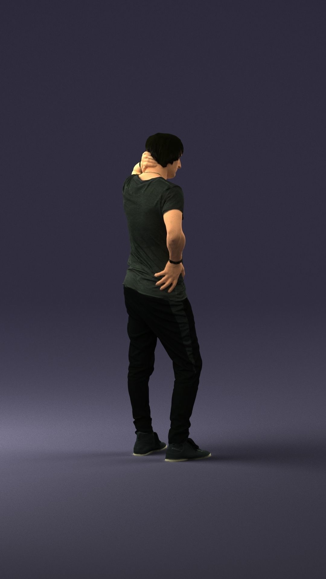 Man in a thoughtful pose 0337 3D model_15