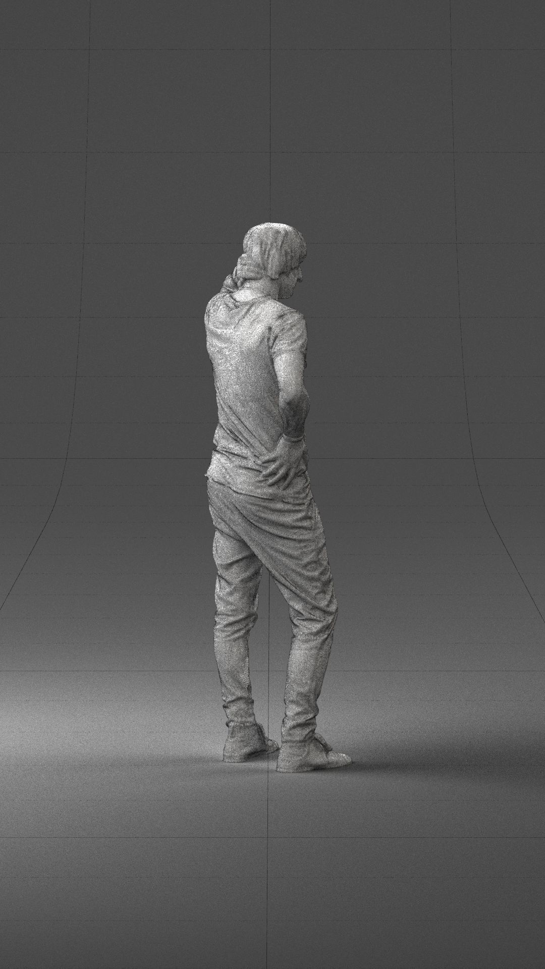 Man in a thoughtful pose 0337 3D model_17