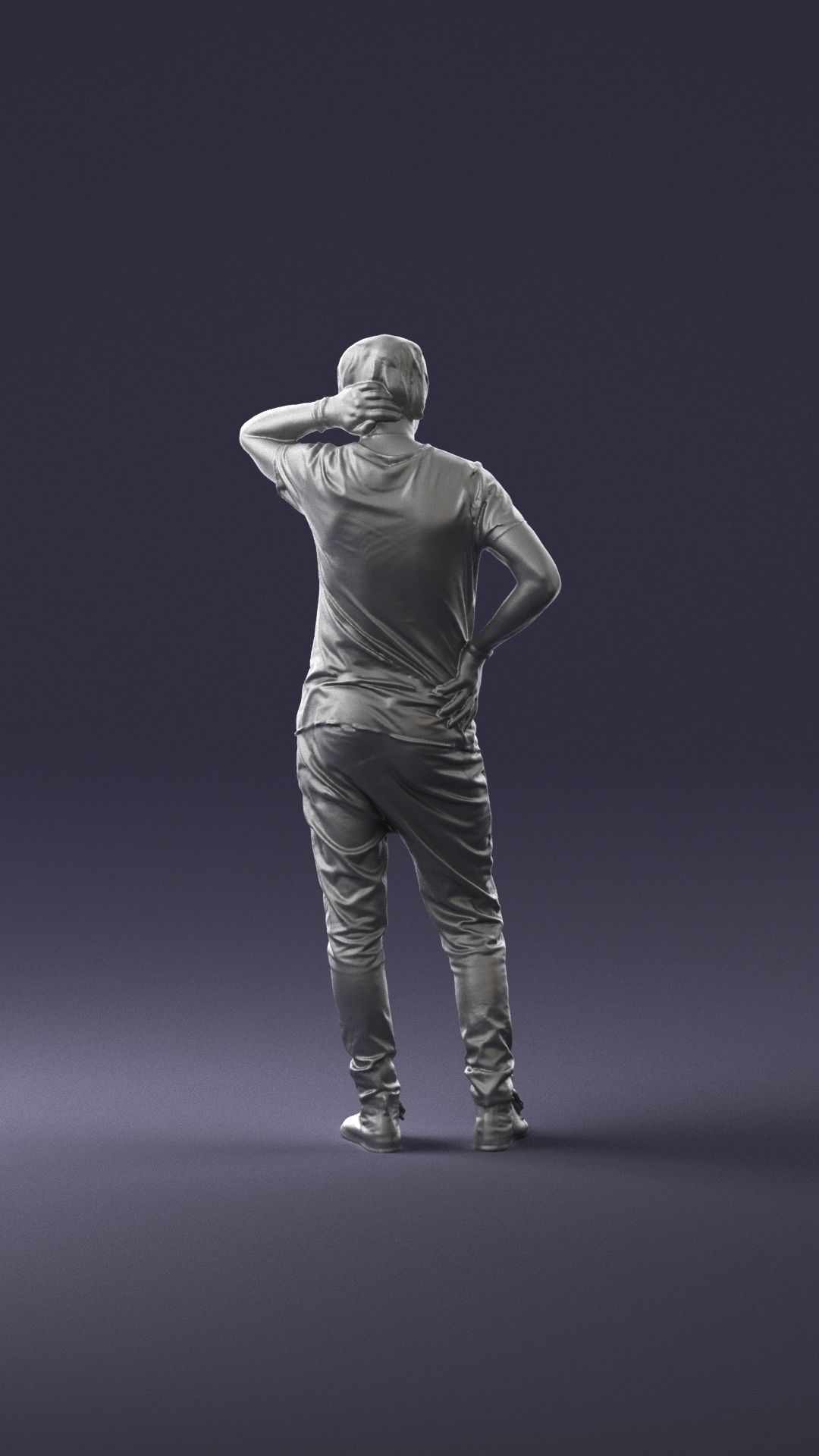 Man in a thoughtful pose 0337 3D model_19