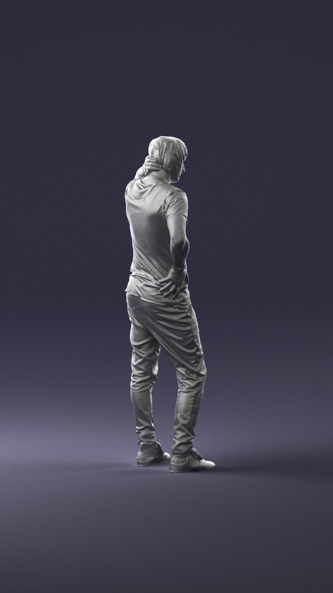 Man in a thoughtful pose 0337 3D model_16