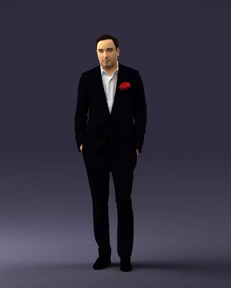 000661 Businessman Figure STL 3D Scan 3D print model