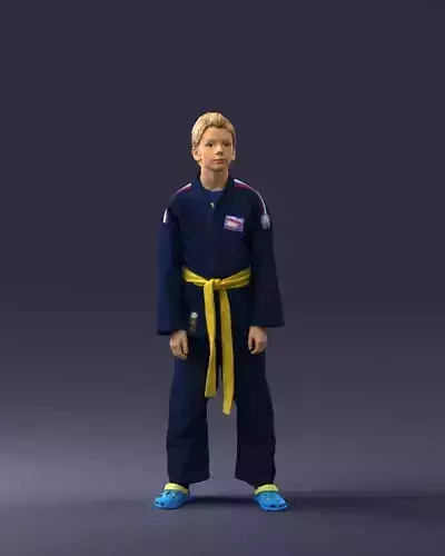000364 Boy in Martial Arts Uniform 3dp 3D print model