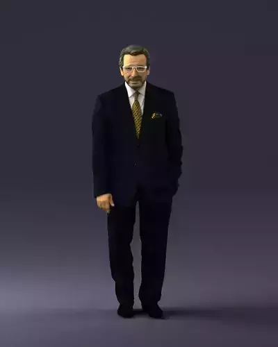 Man in business suit and glasses 0097