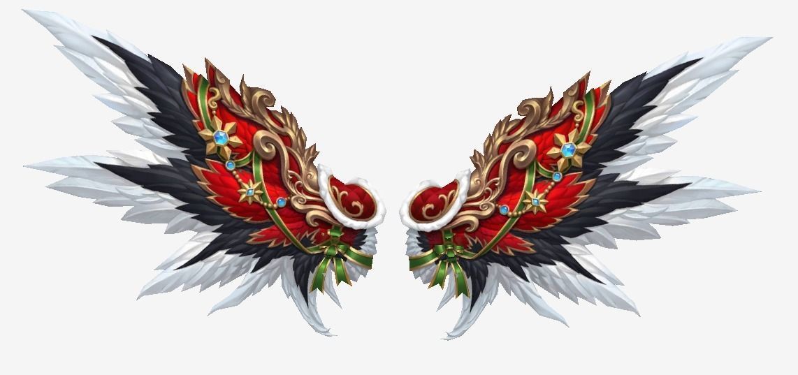 Christmas Wing Low-poly 3D model_15