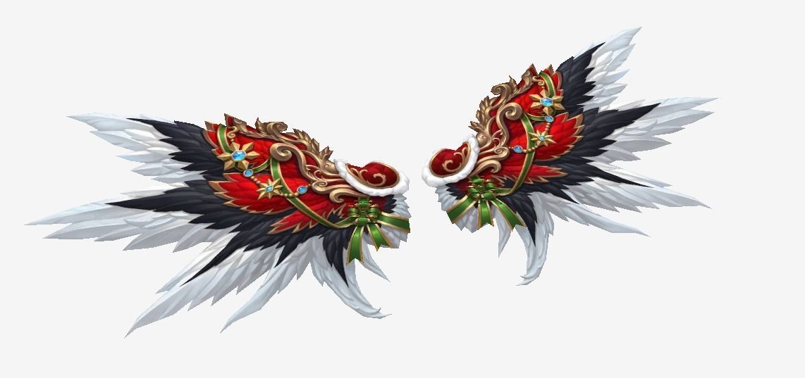 Christmas Wing Low-poly 3D model_3