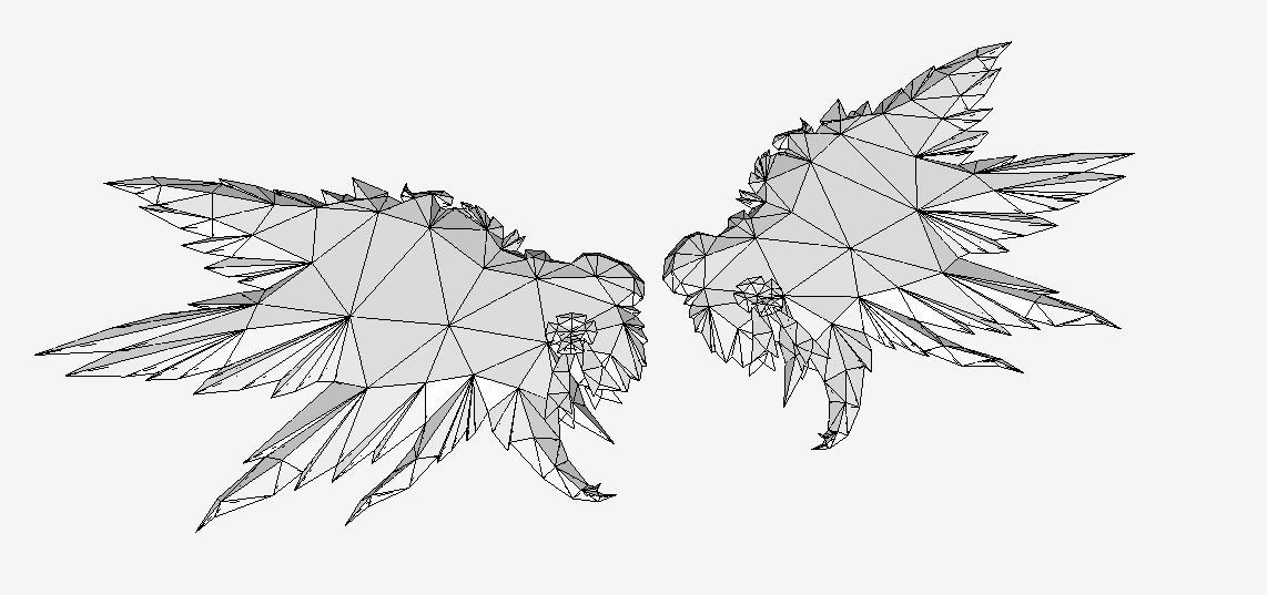 Christmas Wing Low-poly 3D model_11