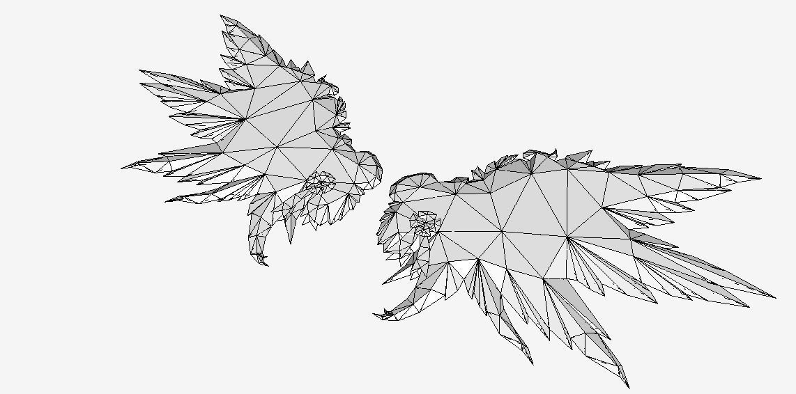 Christmas Wing Low-poly 3D model_12