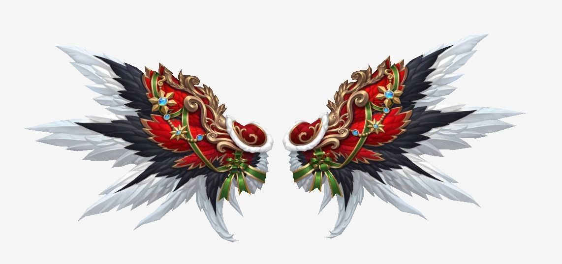 Christmas Wing Low-poly 3D model_8