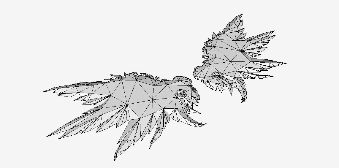 Christmas Wing Low-poly 3D model_13