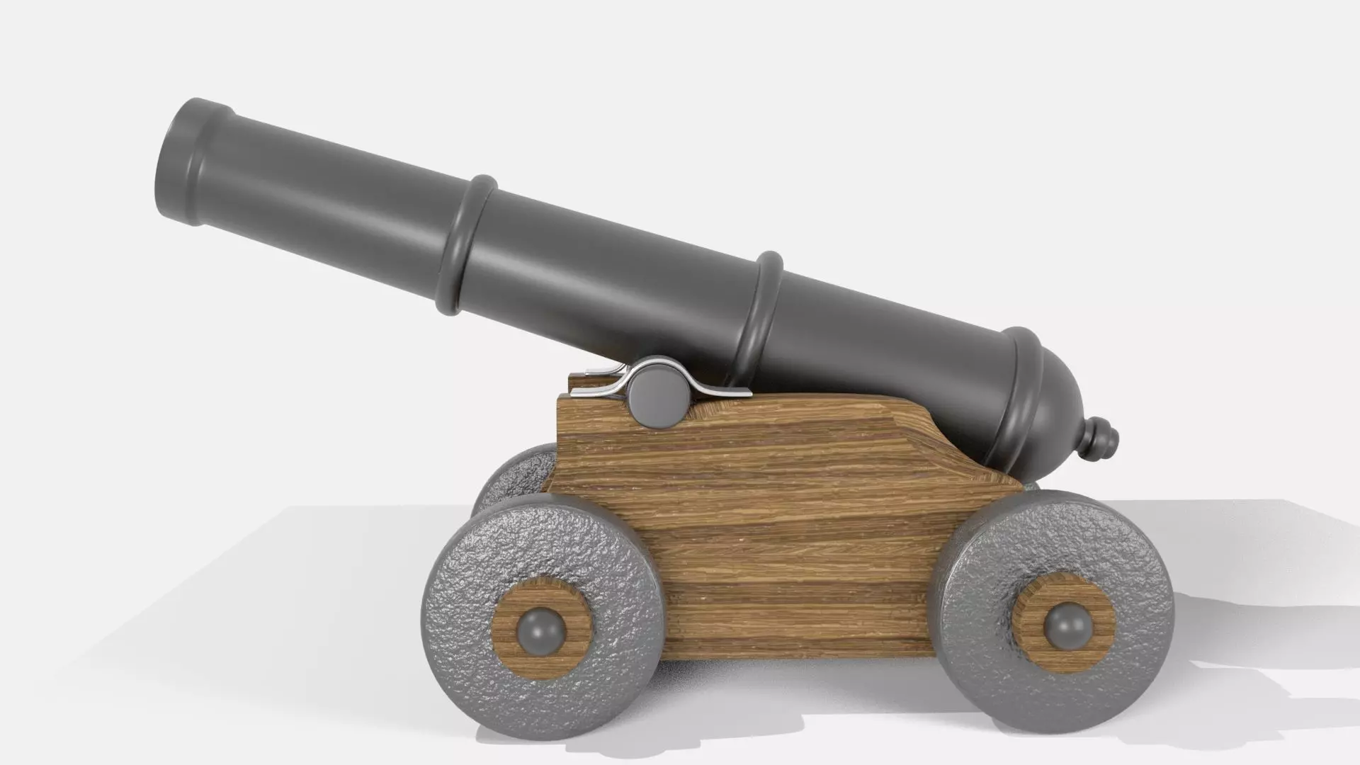 war cannon Low-poly 3D model