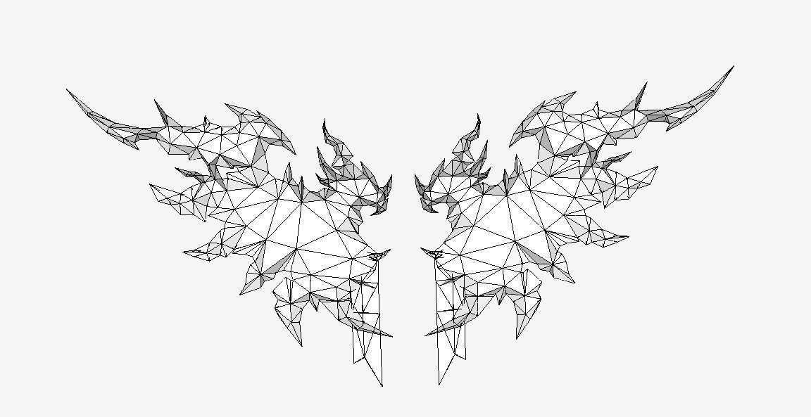 Dragon Wing Low-poly 3D model_13