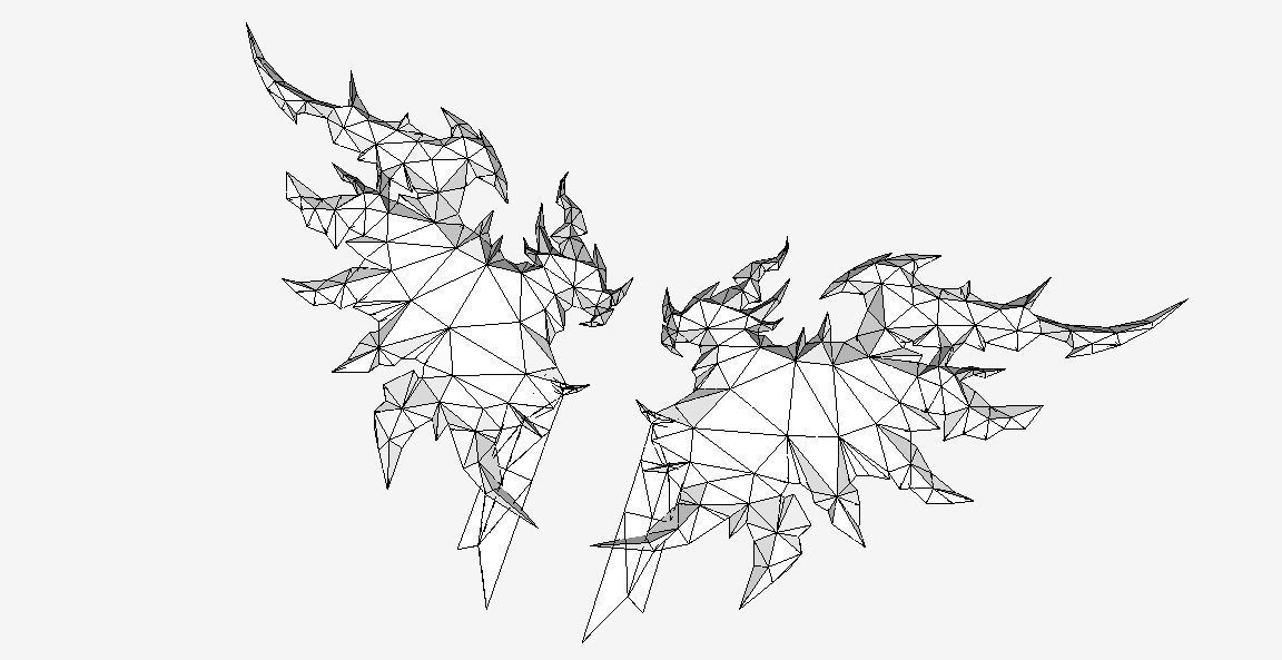 Dragon Wing Low-poly 3D model_15