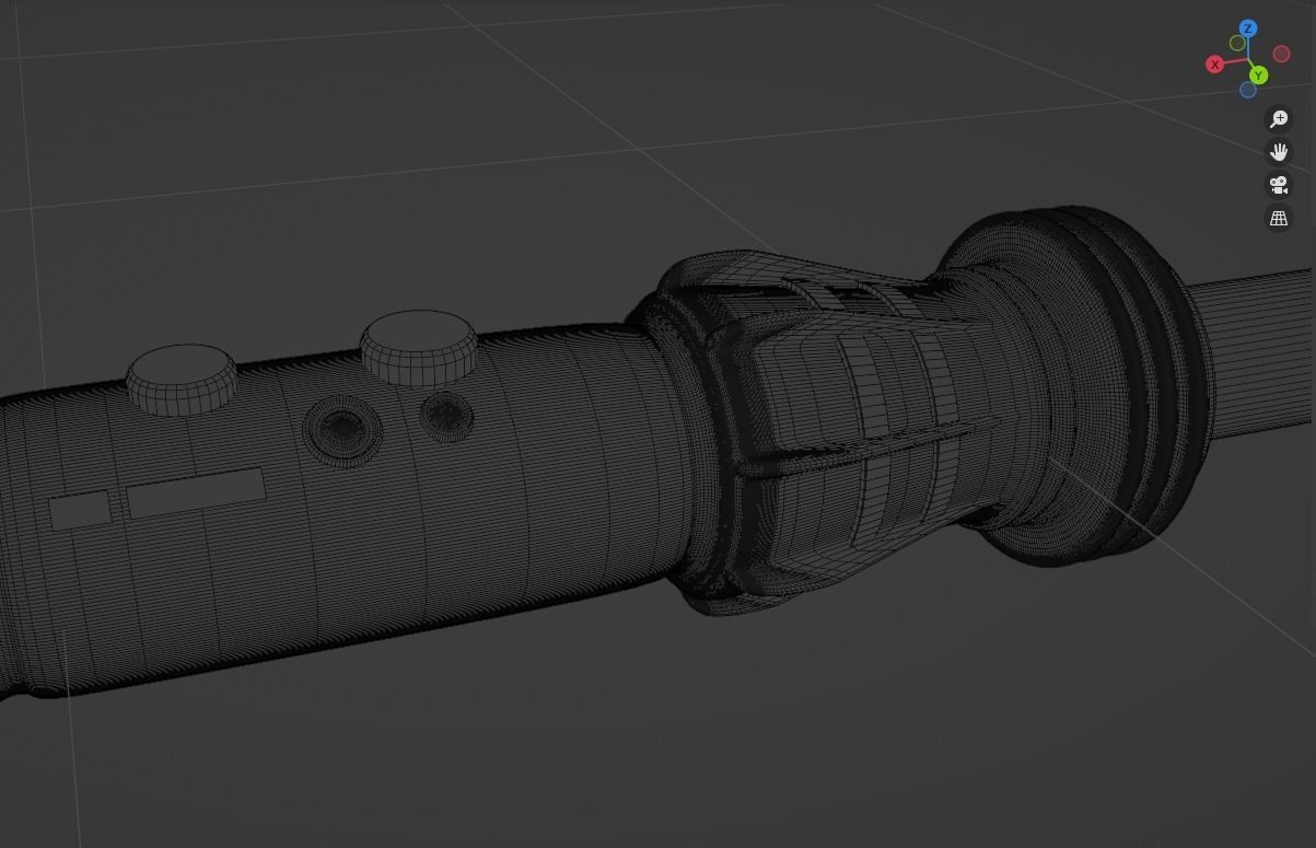 Darth Maul Lightsaber 3D model_6