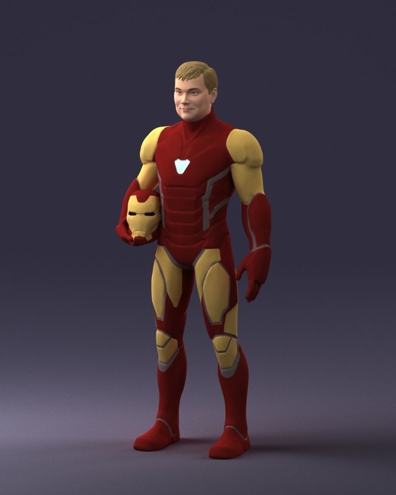 000291 Man in Futuristic Armored Suit with Helmet 1001 3dp 3D print model_21