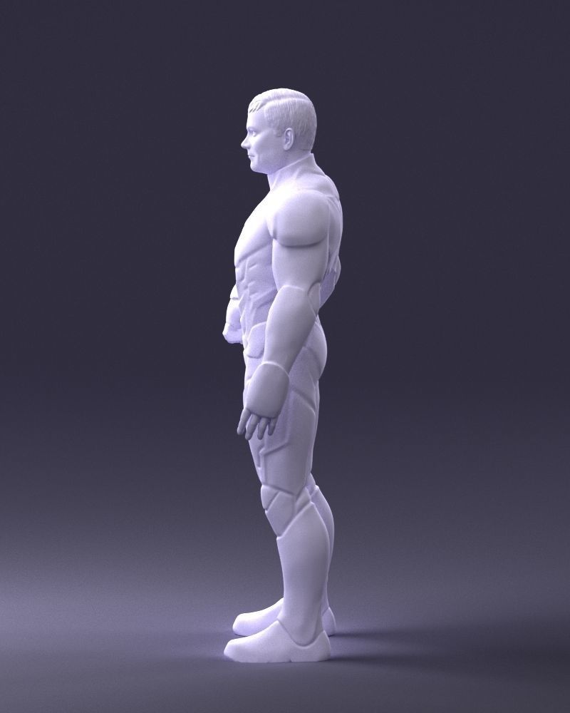 000291 Man in Futuristic Armored Suit with Helmet 1001 3dp 3D print model_18
