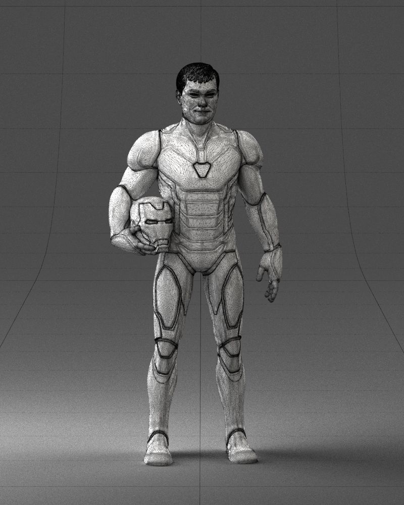 000291 Man in Futuristic Armored Suit with Helmet 1001 3dp 3D print model_37