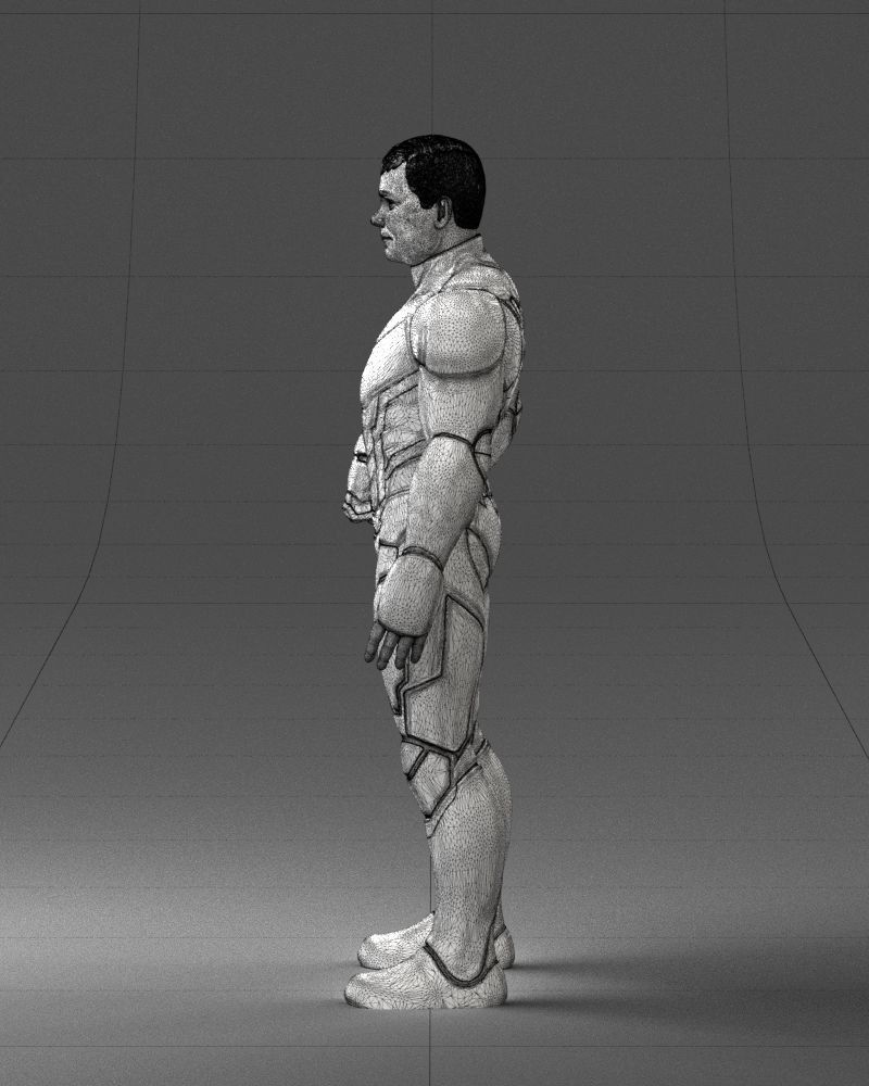 000291 Man in Futuristic Armored Suit with Helmet 1001 3dp 3D print model_31