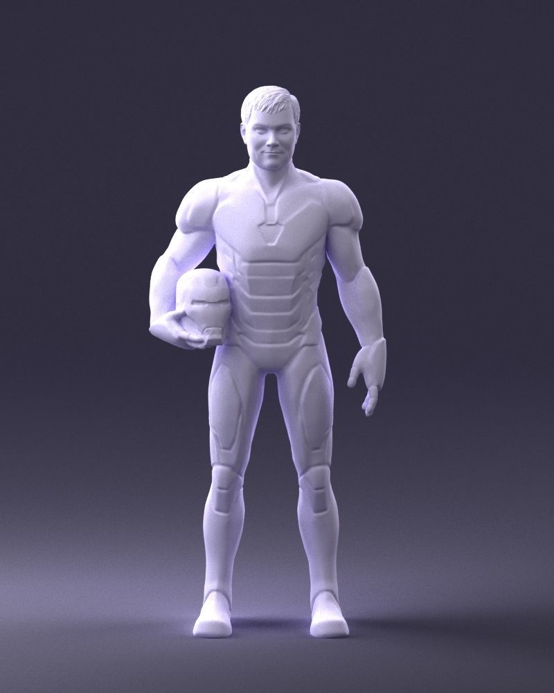 000291 Man in Futuristic Armored Suit with Helmet 1001 3dp 3D print model_26