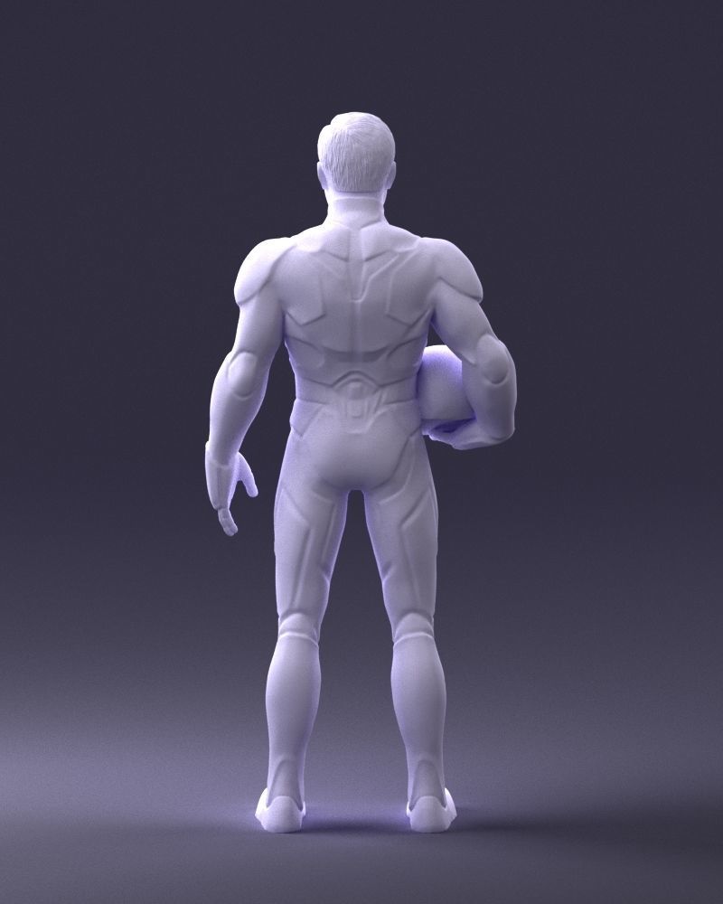 000291 Man in Futuristic Armored Suit with Helmet 1001 3dp 3D print model_14