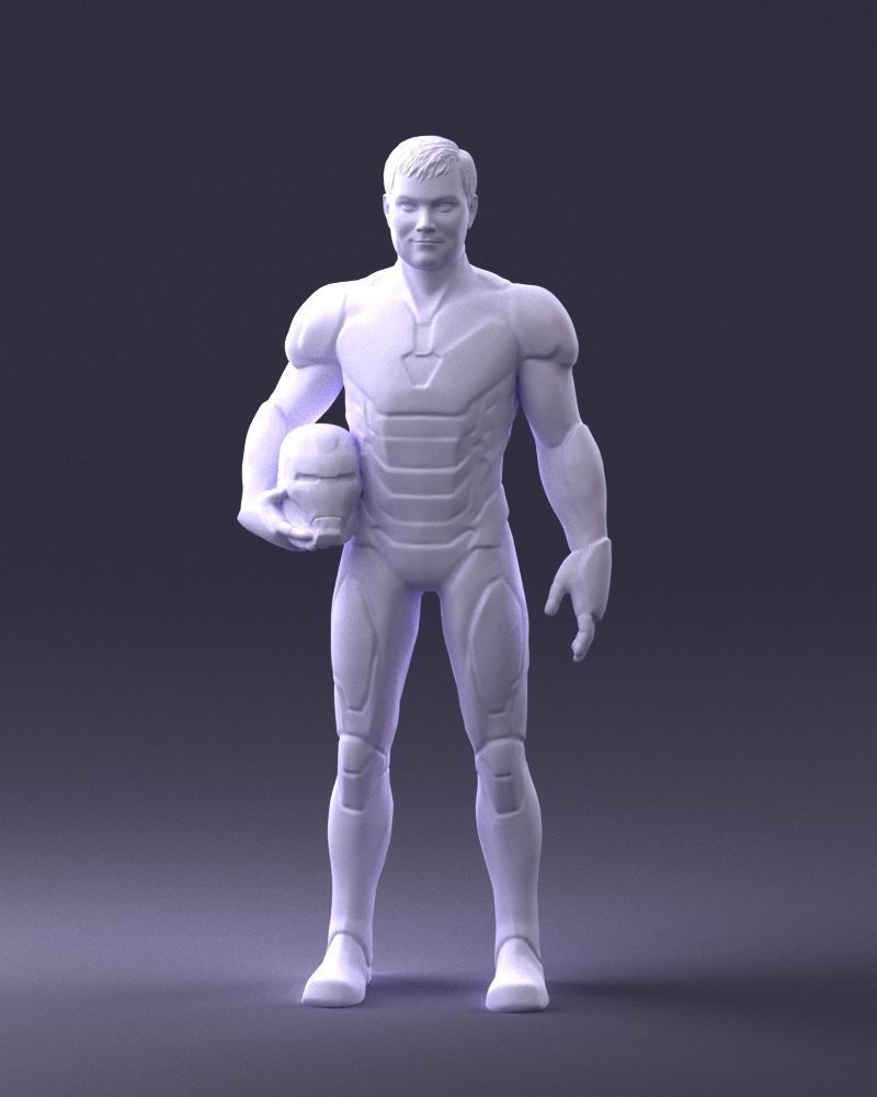 000291 Man in Futuristic Armored Suit with Helmet 1001 3dp 3D print model_24