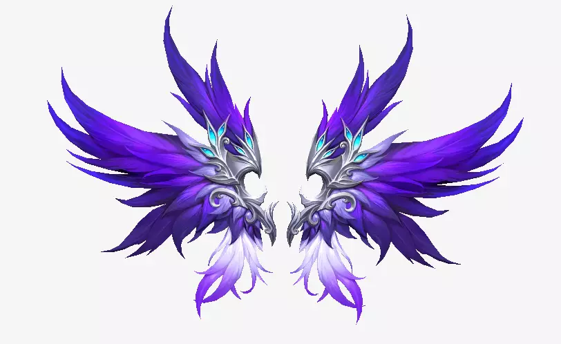 Futuristic Wing Low-poly 3D model_0