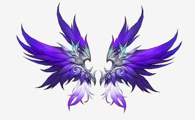 Futuristic Wing Low-poly 3D model
