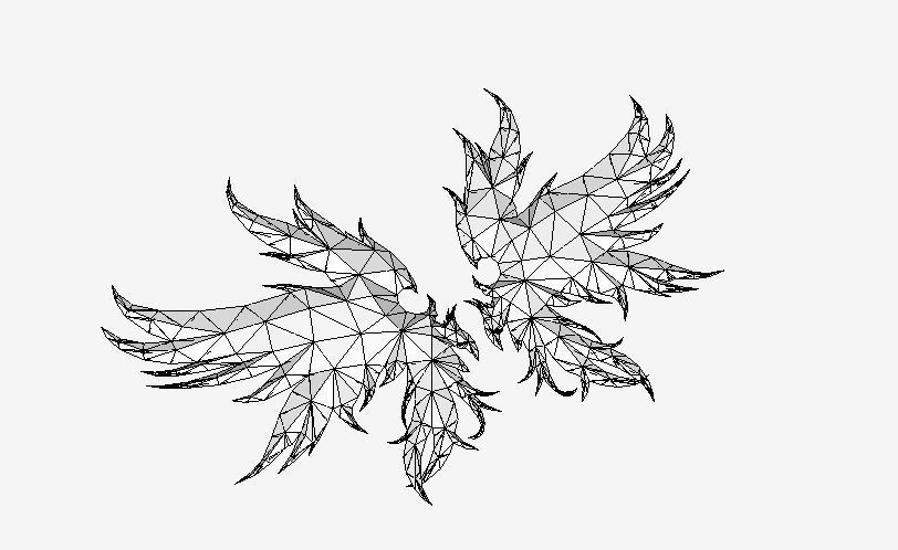 Futuristic Wing Low-poly 3D model_6