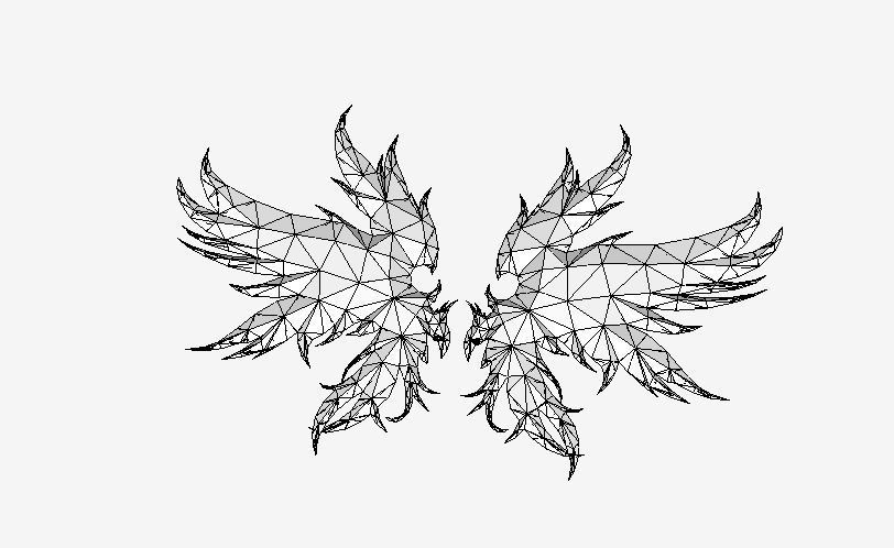 Futuristic Wing Low-poly 3D model_12