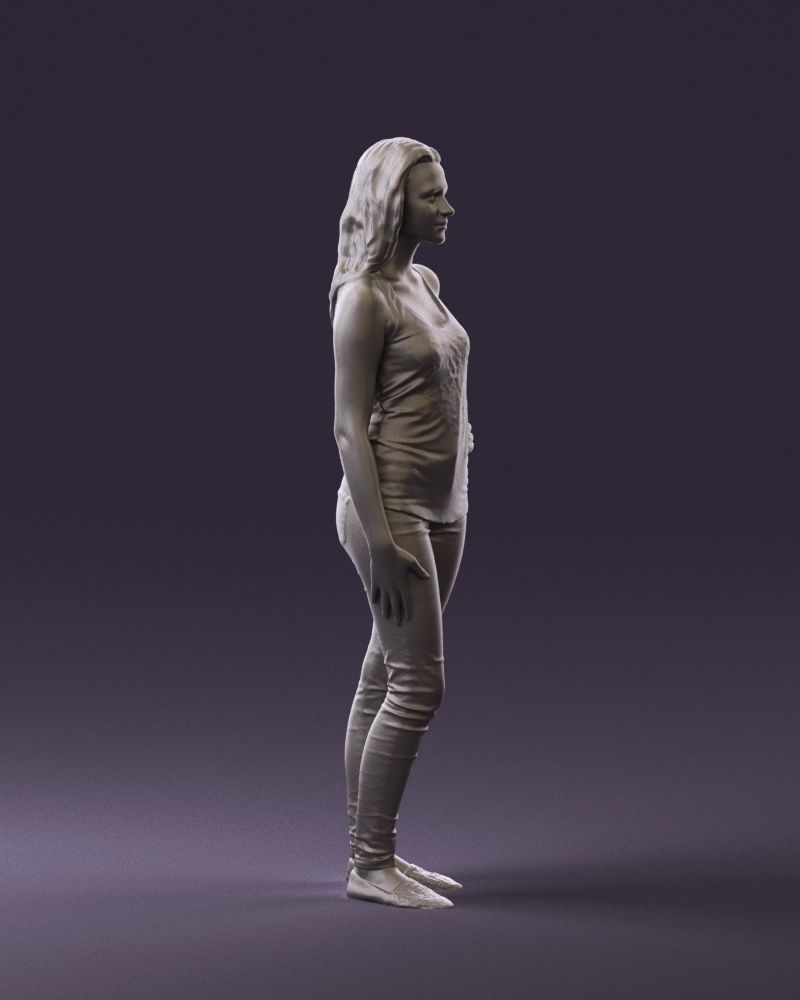 Woman in black tank panther 0724 3D Print Ready 3D print model_6