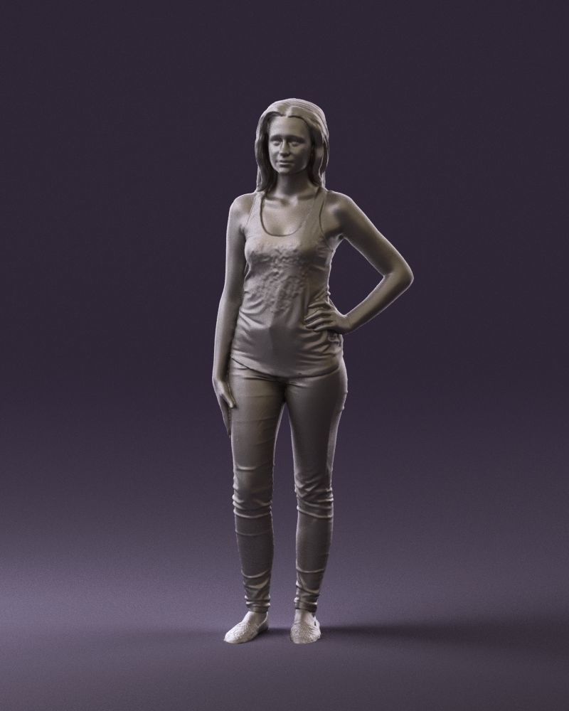 Woman in black tank panther 0724 3D Print Ready 3D print model_20