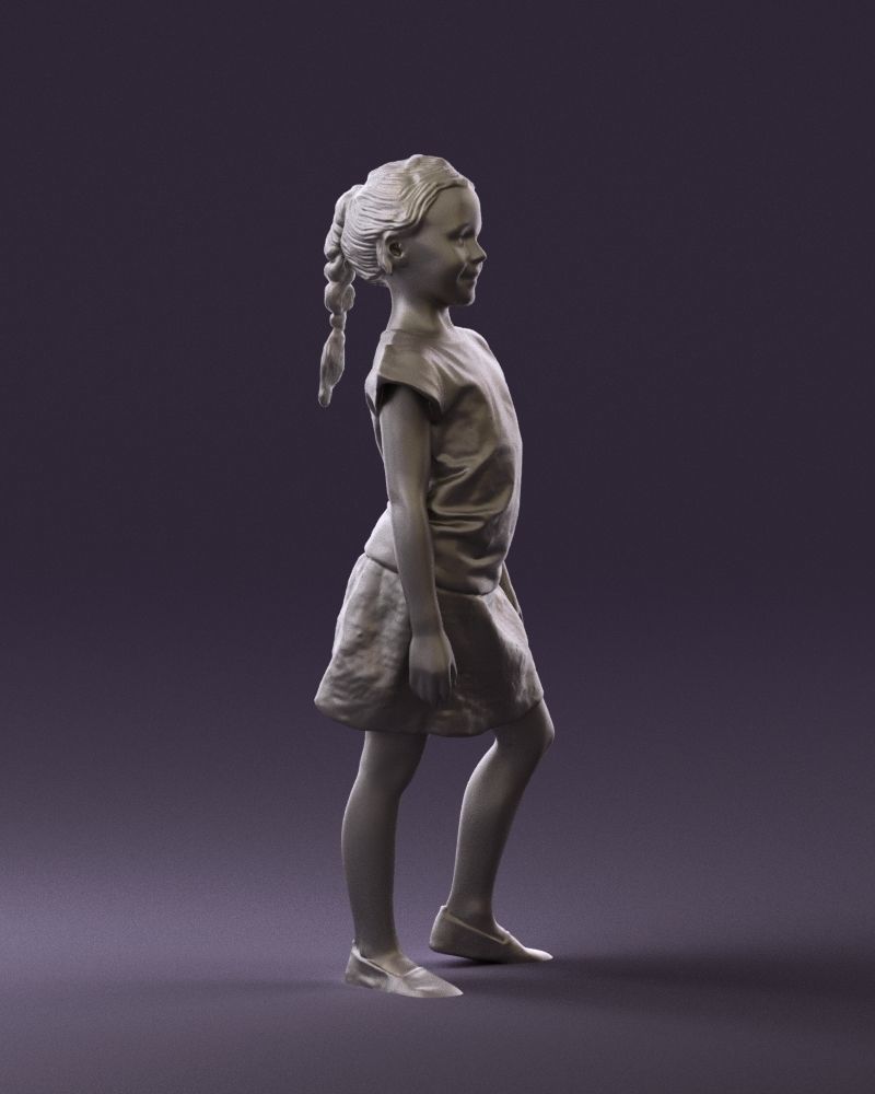 Young girl in white shirt paris 0725 3D Print Ready 3D print model_6