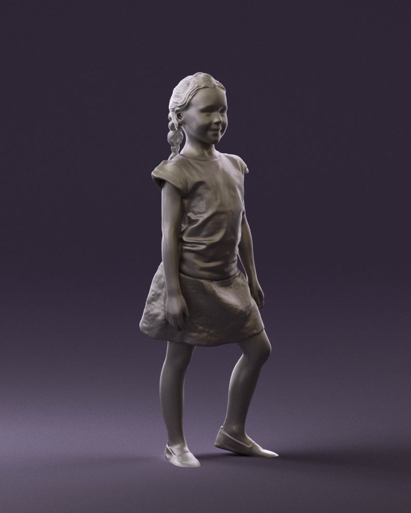 Young girl in white shirt paris 0725 3D Print Ready 3D print model_4