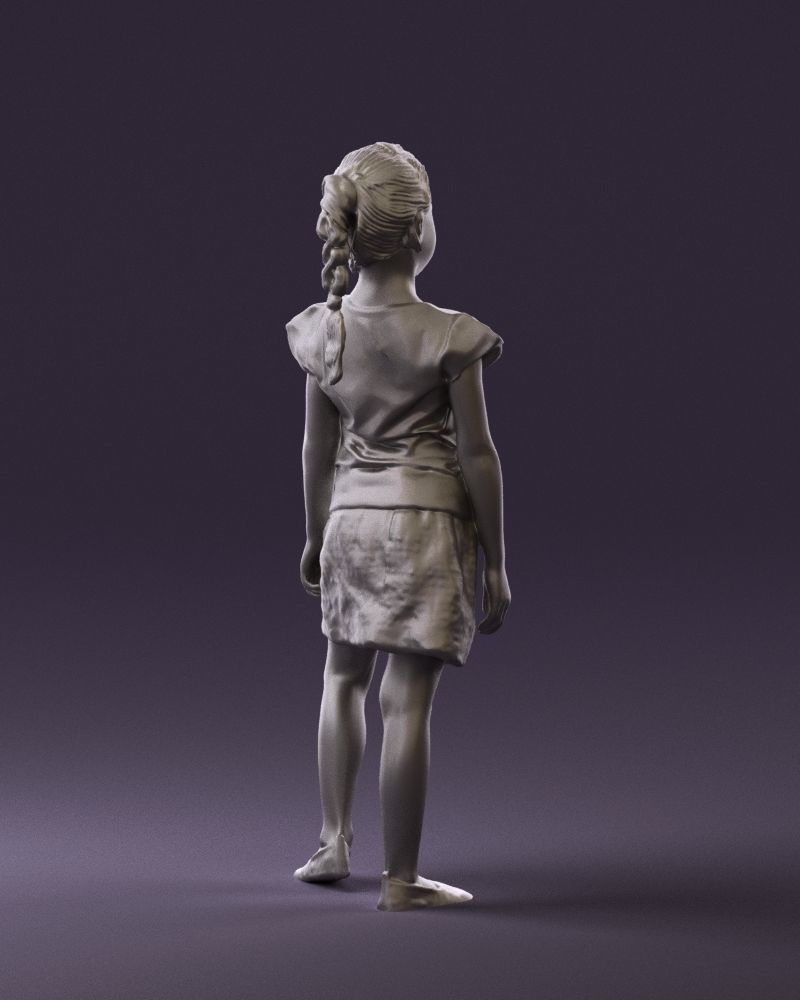 Young girl in white shirt paris 0725 3D Print Ready 3D print model_10