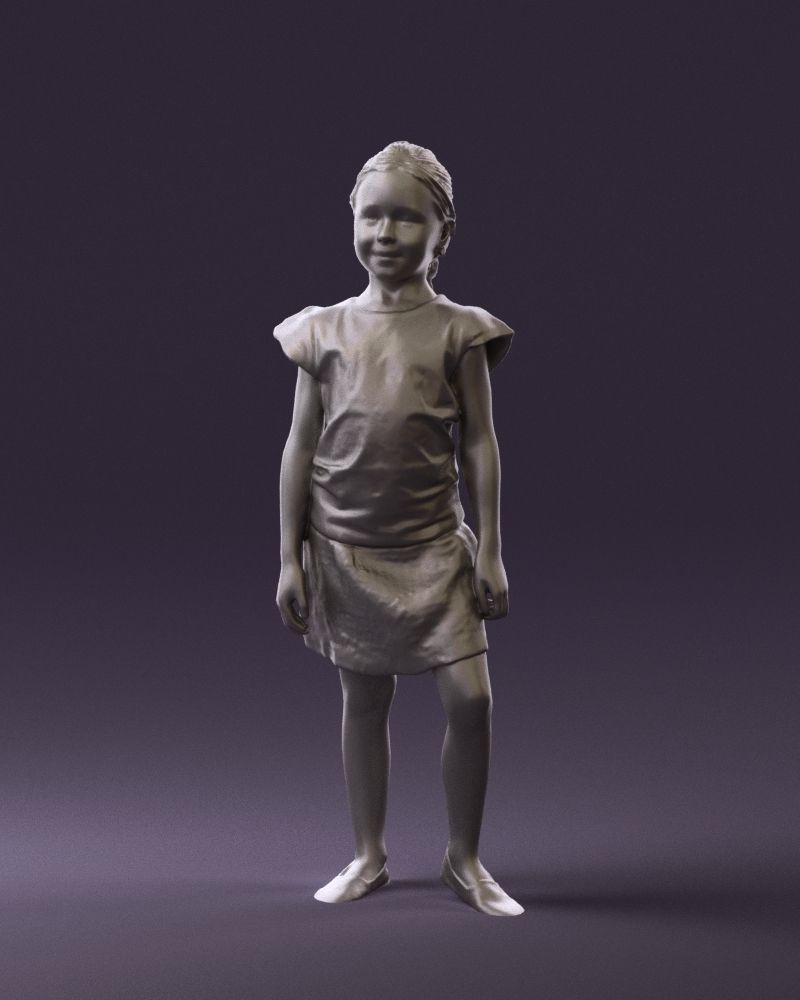 Young girl in white shirt paris 0725 3D Print Ready 3D print model_20