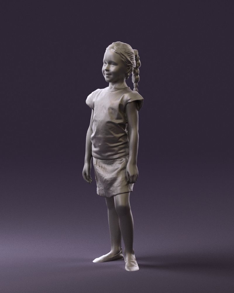 Young girl in white shirt paris 0725 3D Print Ready 3D print model_18