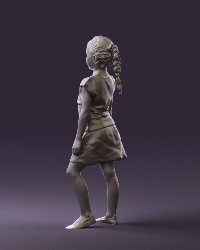 Young girl in white shirt paris 0725 3D Print Ready 3D print model_14