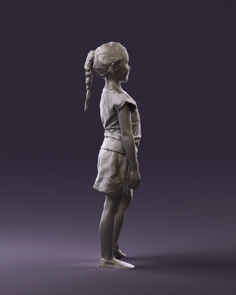 Young girl in white shirt paris 0725 3D Print Ready 3D print model_8