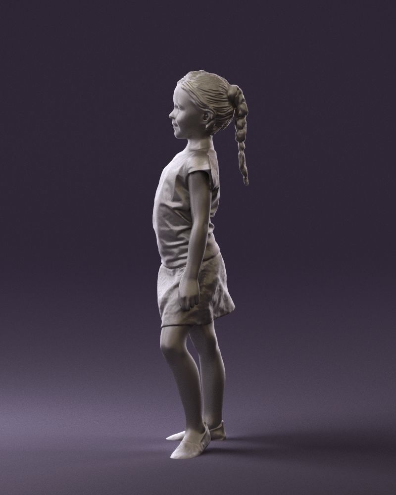 Young girl in white shirt paris 0725 3D Print Ready 3D print model_16