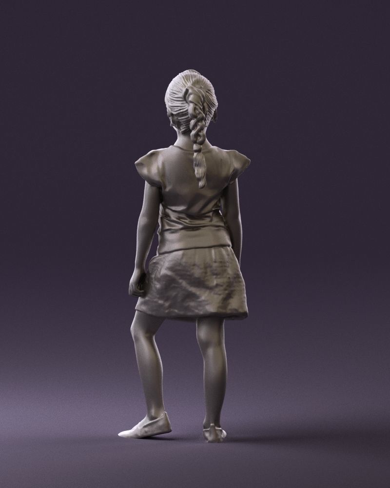 Young girl in white shirt paris 0725 3D Print Ready 3D print model_12