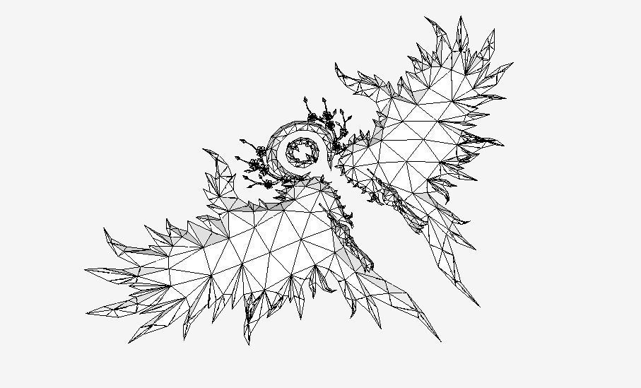 Rose Wing Low-poly 3D model_6